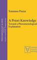 A Priori Knowledge: Toward a Phenomenological Explanation