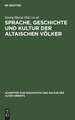 Sprache, Geschichte und Kultur der Altaischen Völker