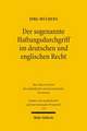 Der Sogenannte Haftungsdurchgriff Im Deutschen Und Englischen Recht: Unterkapitalisierung Und Vermogensentzug