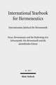 International Yearbook for Hermeneutics / Internationales Jahrbuch Fur Hermeneutik