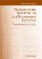 Römische Inquisition und Indexkongregation. Grundlagenforschung: 1542-1700 / Systematisches Repertorium zur Buchzensur 1607-1700