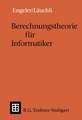 Berechnungstheorie für Informatiker