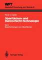 Oberflächen- und Dünnschicht-Technologie: Teil I: Beschichtungen von Oberflächen