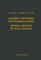 Modern Methods of Plant Analysis / Moderne Methoden der Pflanzenanalyse