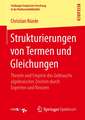 Strukturierungen von Termen und Gleichungen: Theorie und Empirie des Gebrauchs algebraischer Zeichen durch Experten und Novizen