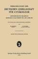 Achtundzwanzigste Versammlung Abgehalten zu Bad Pyrmont vom 4. bis 8. April 1951: Wissenschaftlicher Teil