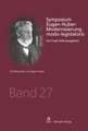 Symposium Eugen Huber: Modernisierung modo legislatoris