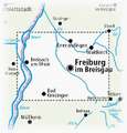 Freiburg und Umgebung mit Kaiserstuhl 1:50 000