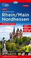 ADFC-Radtourenkarte 16 Rhein/Main Nordhessen 1:150.000, reiß- und wetterfest, E-Bike geeignet, GPS-Tracks Download, mit Kilometer-Angaben