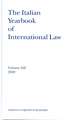 The Italian Yearbook of International Law, Volume 12 (2002)