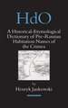 A Historical-Etymological Dictionary of Pre-Russian Habitation Names of the Crimea