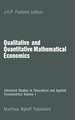 Qualitative and Quantitative Mathematical Economics