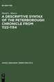 A Descriptive Syntax of the Peterborough Chronicle from 1122-1154