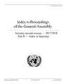 Index to Proceedings of the General Assembly 2017/2018