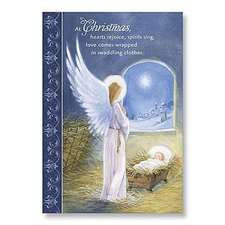 Angel at Manger Cards - 25 Cards / 26 Envelopes: Collectible Trading Cards