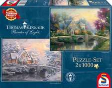 Thomas Kinkade, Lamplight Manour/Winter in Lamplight Manour. Puzzle 2 x 1.000 Teile