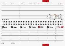 rido/idé 7036102905 Querterminbuch Modell septant (2025)| 2 Seiten = 1 Woche| 305 × 105 mm| 128 Seiten| PP-Einband| anthrazit