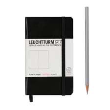 Agendă nedatată Leuchtturm Pocket (A6): Negru, pagini punctate