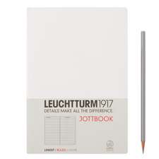 Agendă nedatată Leuchtturm Jottbook: White, Medium, pagini liniate