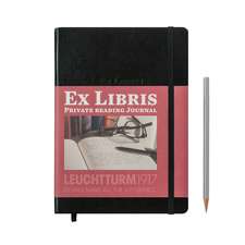 Ex Libris, Private Reading Journal Leuchtturm: Negru, Medium, Engleză