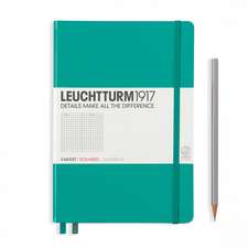 Agendă nedatată Leuchtturm Medium (A5): Emerald, pagini cu pătrățele