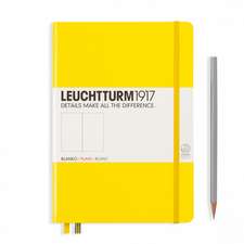 Agendă nedatată Leuchtturm Medium (A5): Lemon, pagini albe