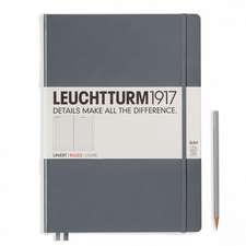 Agendă nedatată Leuchtturm Master Slim (A4+): Antracit, 121 pagini liniate