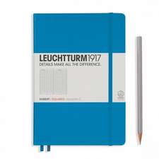 Agendă nedatată Leuchtturm Medium (A5): Azure, pagini cu pătrățele