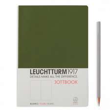 Agendă nedatată Leuchtturm Jottbook: Army, Medium, pagini albe