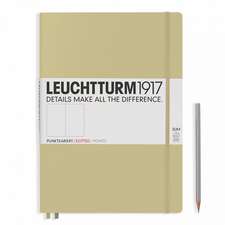 Agendă nedatată Leuchtturm Master Slim (A4+): Sand, 121 pagini punctate