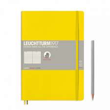 Agendă nedatată Leuchtturm Composition (B5): Lemon, pagini liniate