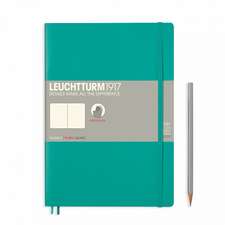 Agendă nedatată Leuchtturm Composition (B5): Emerald, pagini albe