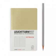 Agendă nedatată Leuchtturm Jottbook: Sand, Pocket, pagini liniate