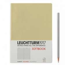 Agendă nedatată Leuchtturm Jottbook: Sand, Jootbook A4, pagini cu pătrățele