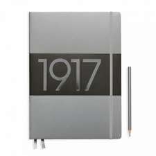 Agende Leuchtturm Special Metallic Edition 1917 (Hardcover): Silver, Master Slim, pagini liniate