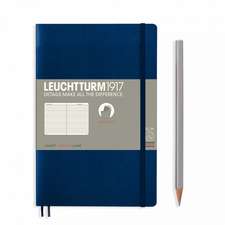 Agendă Leuchtturm Notes Paperback (B6+): Navy, pagini liniate