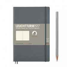 Agendă Leuchtturm Notes Paperback (B6+): Antracit, pagini punctate