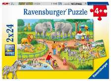 Ein Tag im Zoo. Kinderpuzzle 2 x 24 Teile