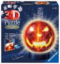 Ravensburger 3D Puzzle Kürbiskopf Nachtlicht 11253 - Puzzle-Ball - 72 Teile - für Halloween Fans ab 6 Jahren