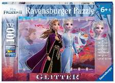 Ravensburger Kinderpuzzle - 12868 Starke Schwestern - Disney Frozen-Puzzle für Kinder ab 6 Jahren, mit 100 Teilen im XXL-Format, mit Glitter