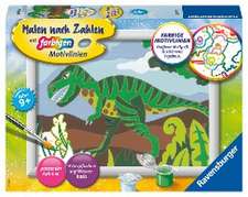 Ravensburger CreArt 20293 - Hungriger Dinosaurier - Malen nach Zahlen Dino für Kinder ab 9 Jahre