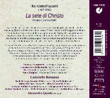 La sete di Christo - Passionsoratorium (1689)