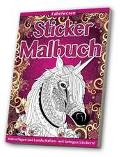 Sticker Malbuch: Erwachsene - Tiere & Fabelwesen