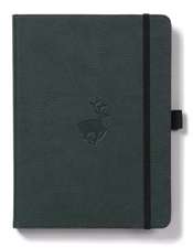 Dingbats* Wildlife A4 Green Deer Notebook - Plain