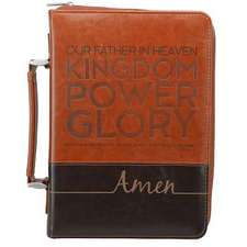 Bible Cover Lux-Leather Lord's Prayer - Medium