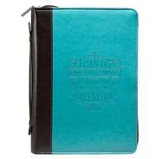 Bibe Cover - Lux-Leather - I Can Do All Things - Blue - Large