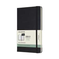 Moleskine 18 Monate Wochen Notizkalender Deutsch 2020/2021 Large/A5, 1 Wo = 1 Seite, rechts linierte Seite, Fester Einband, Schwarz