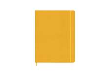 Moleskine Extra Large Ruled Hardcover Silk Notebook: Orange Yellow