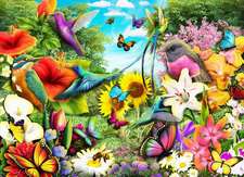 Brain Tree - Flower Garden 1000 Pieces Jigsaw Puzzle for Adults