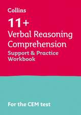 Collins 11+ - 11+ Verbal Reasoning Comprehension Support and Practice Workbook: For the Cem 2021 Tests